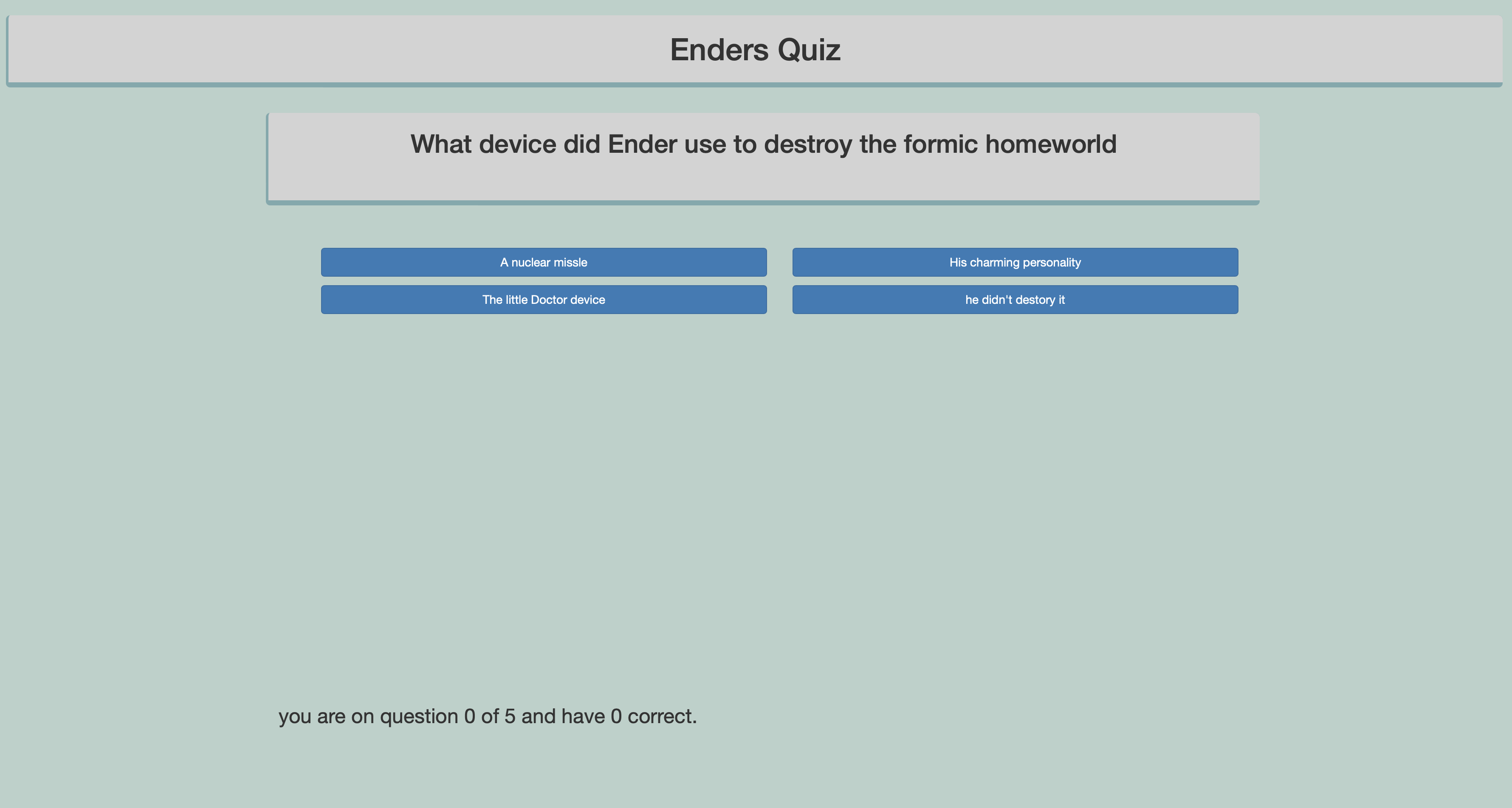 Image of a poorly made quiz